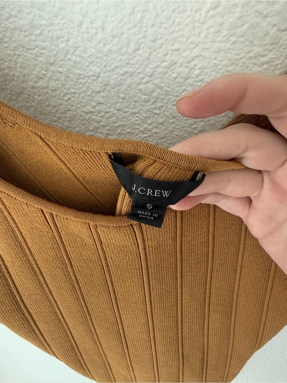 J.Crew Mustard Ribbed Tank Top - Small - Picture 3 of 6